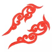 Kód: 39394 Páros csipke 16x5cm - FLUORESCENT ARANCIO